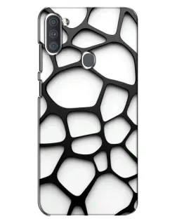 Чехол для Samsung Galaxy A11 (A115) с картинкой «Белая объемная сетка»