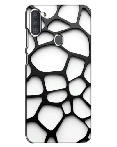 Чехол для Samsung Galaxy A11 (A115) с картинкой «Белая объемная сетка»