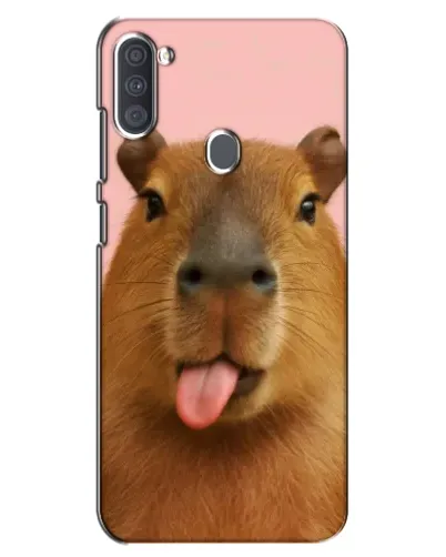 Чехол для Samsung Galaxy A11 (A115) с картинкой «Капибара с языком» Чехол для Samsung Galaxy A11 (A115) с картинкой «Капибара с языком»
