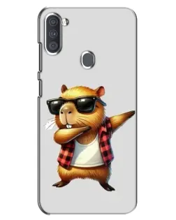 Чехол для Samsung Galaxy A11 (A115) с картинкой «Капибара рэпер даб»