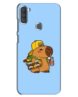 Чехол для Samsung Galaxy A11 (A115) с картинкой «Капибара на скейте»
