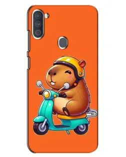 Чехол для Samsung Galaxy A11 (A115) с картинкой «Капибара на скутере»