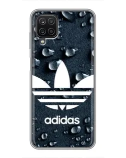 Чехол для Samsung Galaxy A12 с картинкой «Adidas Trefoil Blue»