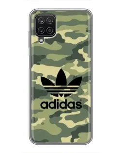 Чехол для Samsung Galaxy A12 с картинкой «Милитари стиль Adidas»