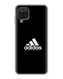 Чехол для Samsung Galaxy A12 с картинкой «Черная классика Adidas»