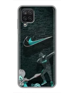 Чехол для Samsung Galaxy A12 с картинкой «Спортивный арт Nike»
