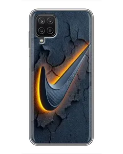 Чехол для Samsung Galaxy A12 с картинкой «Объемный логотип Найк» Чехол для Samsung Galaxy A12 с картинкой «Объемный логотип Найк»