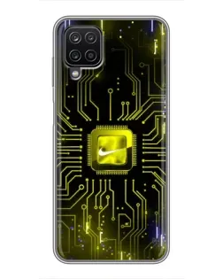 Чехол для Samsung Galaxy A12 с картинкой «Nike — золотая искра» Чехол для Samsung Galaxy A12 с картинкой «Nike — золотая искра»