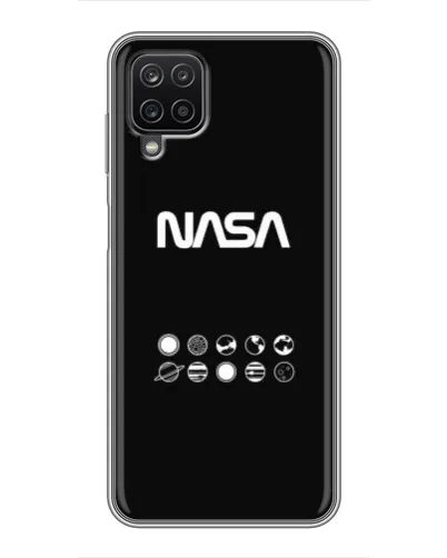Чехол для Samsung Galaxy A12 с картинкой «NASA — технический принт» Чехол для Samsung Galaxy A12 с картинкой «NASA — технический принт»
