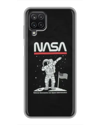 Чехол для Samsung Galaxy A12 с картинкой «NASA — шагаем по Луне» Чехол для Samsung Galaxy A12 с картинкой «NASA — шагаем по Луне»