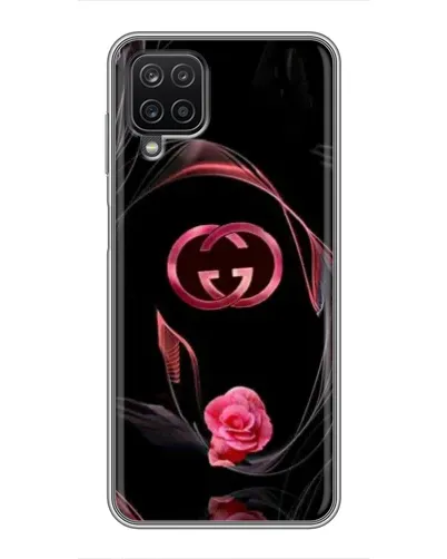 Чехол для Samsung Galaxy A12 с картинкой «Gucci — неоновая роза»