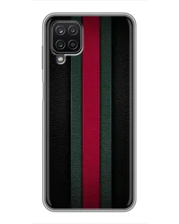 Чехол для Samsung Galaxy A12 с картинкой «Gucci — неоновая линия»