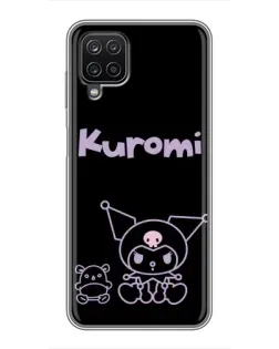 Чехол для Samsung Galaxy A12 с картинкой «Kuromi — черный минимализм»
