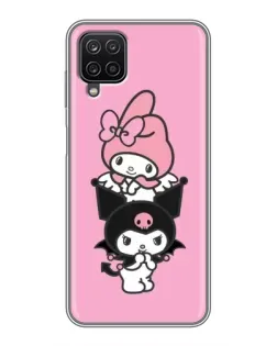 Чехол для Samsung Galaxy A12 с картинкой «My Melody и Kuromi»
