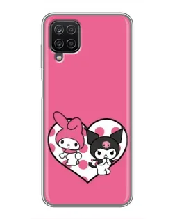 Чехол для Samsung Galaxy A12 с картинкой «Kuromi и My Melody»