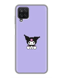 Чехол для Samsung Galaxy A12 с картинкой «Kuromi — фиолетовый минимализм»