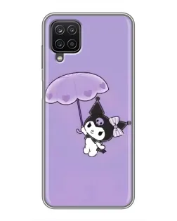 Чехол для Samsung Galaxy A12 с картинкой «Kuromi с зонтиком»