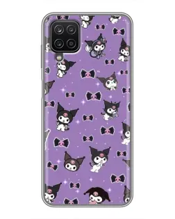 Чехол для Samsung Galaxy A12 с картинкой «Kuromi — паттерн»