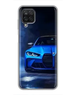Чехол для Samsung Galaxy A12 с картинкой «Голубая BMW M4» Чехол для Samsung Galaxy A12 с картинкой «Голубая BMW M4»