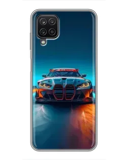 Чехол для Samsung Galaxy A12 с картинкой «BMW — огни неона» Чехол для Samsung Galaxy A12 с картинкой «BMW — огни неона»