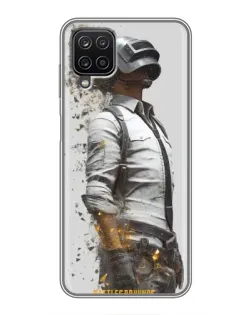 Чехол для Samsung Galaxy A12 с картинкой «PUBG — боец в пыли»