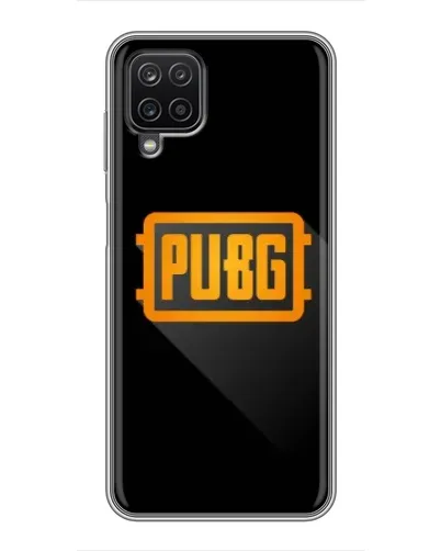 Чехол для Samsung Galaxy A12 с картинкой «PUBG — рамка лого»