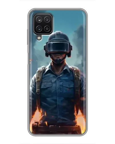 Чехол для Samsung Galaxy A12 с картинкой «PUBG — реалистичный герой»