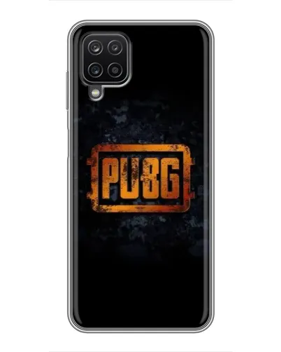 Чехол для Samsung Galaxy A12 с картинкой «PUBG — золотой логотип»