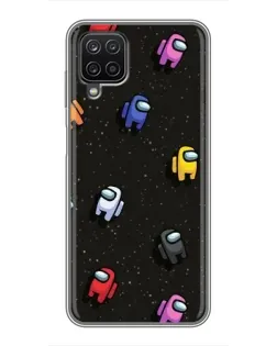 Чехол для Samsung Galaxy A12 с картинкой «Космический паттерн Among Us» Чехол для Samsung Galaxy A12 с картинкой «Космический паттерн Among Us»