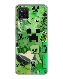 Чехол для Samsung Galaxy A12 с картинкой «Криперы Minecraft»