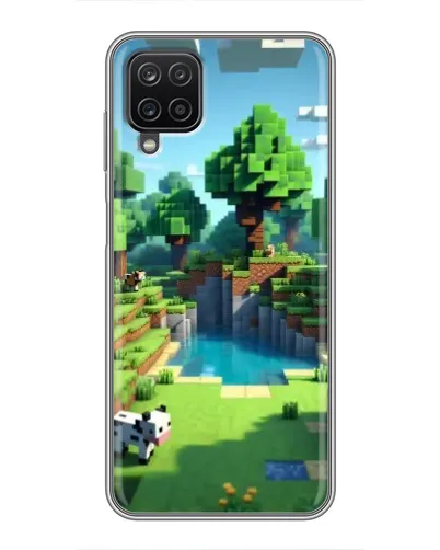 Чехол для Samsung Galaxy A12 с картинкой «Minecraft летний день»