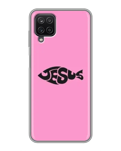 Чехол для Samsung Galaxy A12 с картинкой «Розовый символ Jesus» Чехол для Samsung Galaxy A12 с картинкой «Розовый символ Jesus»