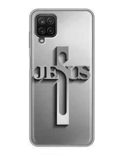 Чехол для Samsung Galaxy A12 с картинкой «Металлический крест Jesus» Чехол для Samsung Galaxy A12 с картинкой «Металлический крест Jesus»