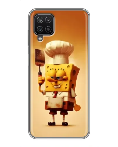 Чехол для Samsung Galaxy A12 с картинкой «Губка Боб повар»