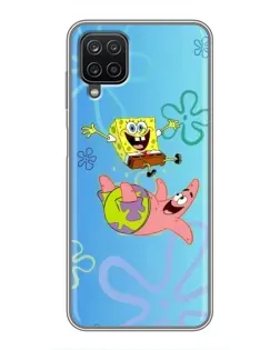 Чехол для Samsung Galaxy A12 с картинкой «Спанч Боб и Патрик»