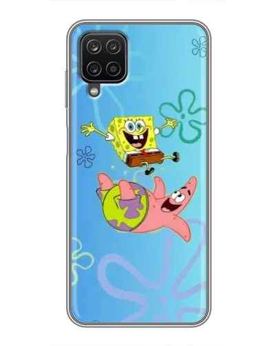 Чехол для Samsung Galaxy A12 с картинкой «Спанч Боб и Патрик»