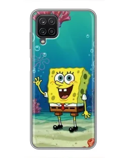 Чехол для Samsung Galaxy A12 с картинкой «Подводный привет»