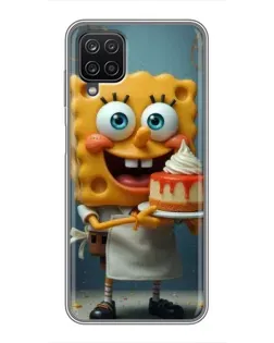 Чехол для Samsung Galaxy A12 с картинкой «Повар Спанч Боб»