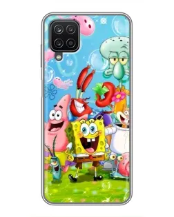Чехол для Samsung Galaxy A12 с картинкой «Губка Боб и друзья» Чехол для Samsung Galaxy A12 с картинкой «Губка Боб и друзья»
