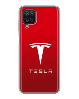 Чехол для Samsung Galaxy A12 с картинкой «Tesla Red Classic»
