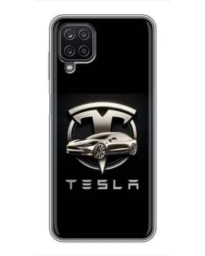 Чехол для Samsung Galaxy A12 с картинкой «Tesla — серебристое авто» Чехол для Samsung Galaxy A12 с картинкой «Tesla — серебристое авто»