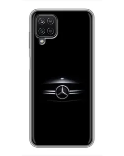 Чехол для Samsung Galaxy A12 с картинкой «Mercedes — абстрактные линии»