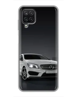 Чехол для Samsung Galaxy A12 с картинкой «Mercedes AMG GT Silver»
