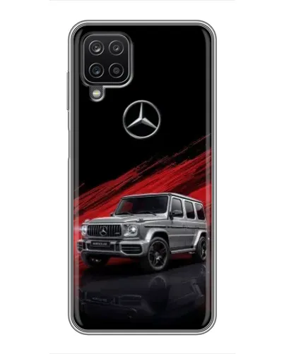 Чехол для Samsung Galaxy A12 с картинкой «Mercedes G-Class красный»