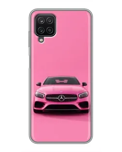 Чехол для Samsung Galaxy A12 с картинкой «Розовый Mercedes AMG»