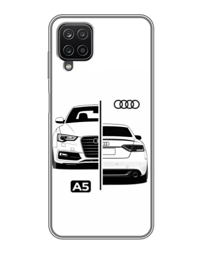 Чехол для Samsung Galaxy A12 с картинкой «Audi — контрастный дизайн»