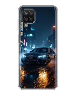 Чохол для Samsung Galaxy A12 з картинкою «Нічне місто та Audi» Чохол для Samsung Galaxy A12 з картинкою «Нічне місто та Audi»