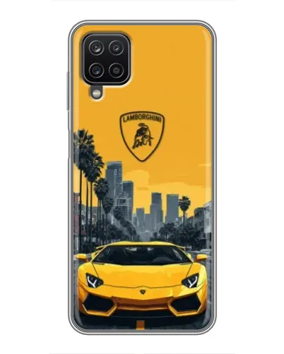Чехол для Samsung Galaxy A12 с картинкой «Желтый Lamborghini город» Чехол для Samsung Galaxy A12 с картинкой «Желтый Lamborghini город»