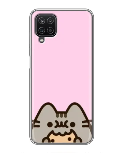 Чехол для Samsung Galaxy A12 с картинкой «Pusheen и печенье»