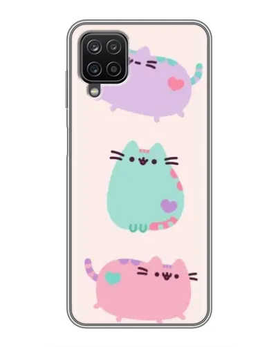 Чехол для Samsung Galaxy A12 с картинкой «Pusheen трио»